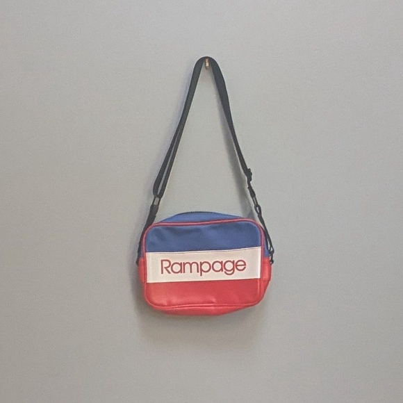 Rampage Crossbody Red Blue Logo Bag - Picture 1 of 10